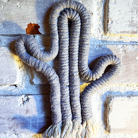 Cactos de macramê